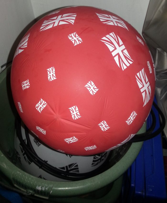 Balloon under the stairs Balloon under the stairs