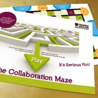 The Collaboration Maze game board flyer